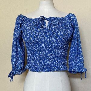 Vigoss Smocked Off the Shoulder Top